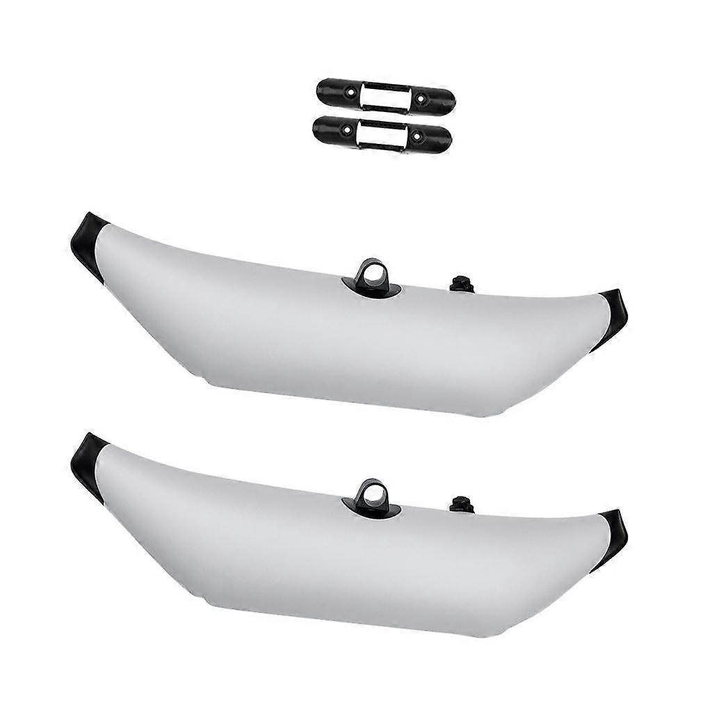 Pack 2 White PVC Kayak Fishing Floating Inflatable Outrigger/Stabilizer & 2