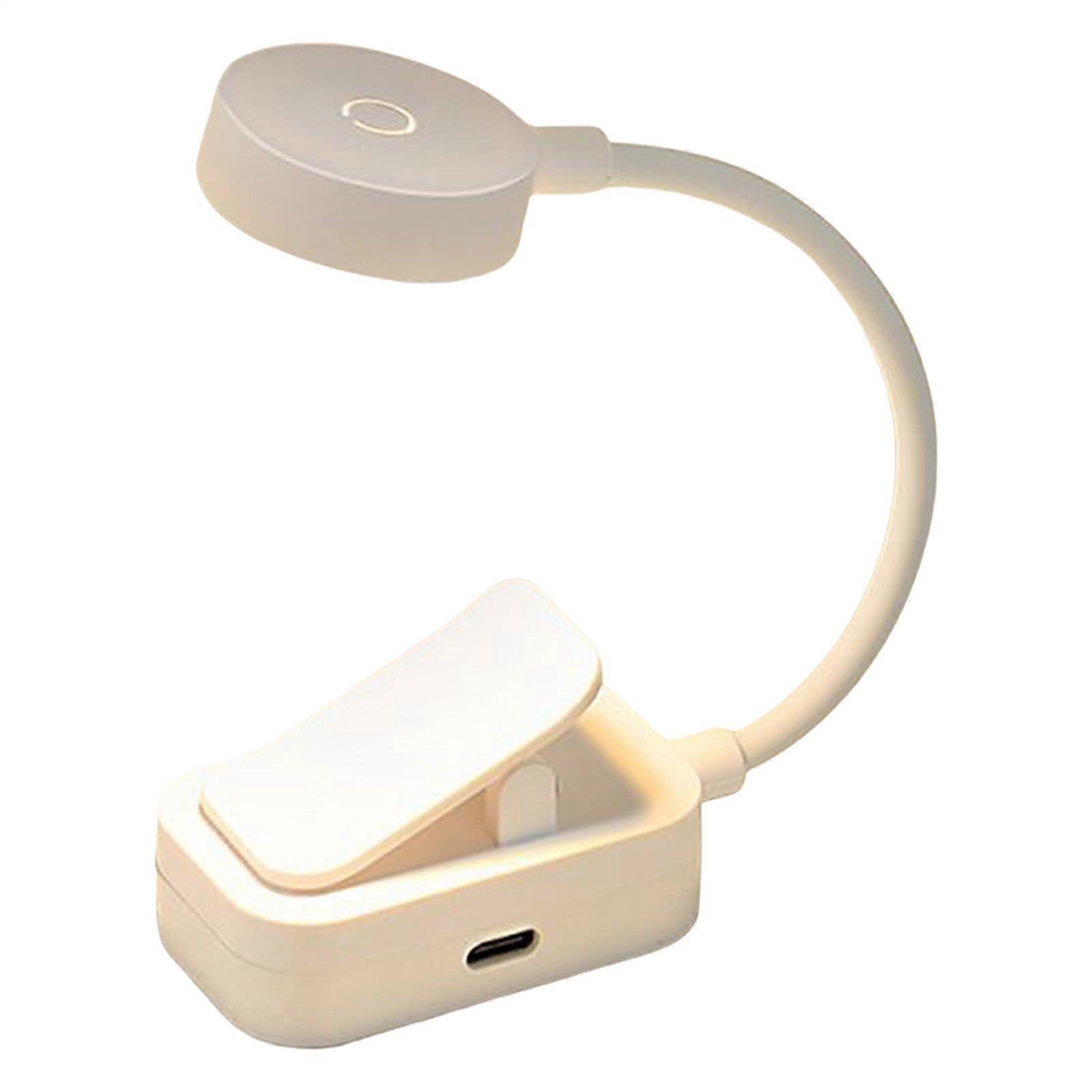 Clip On Reading Light with 3 Color Temperatures, Adjustable Brightness for Books, Desk, Bed, and Easy Clamp Use