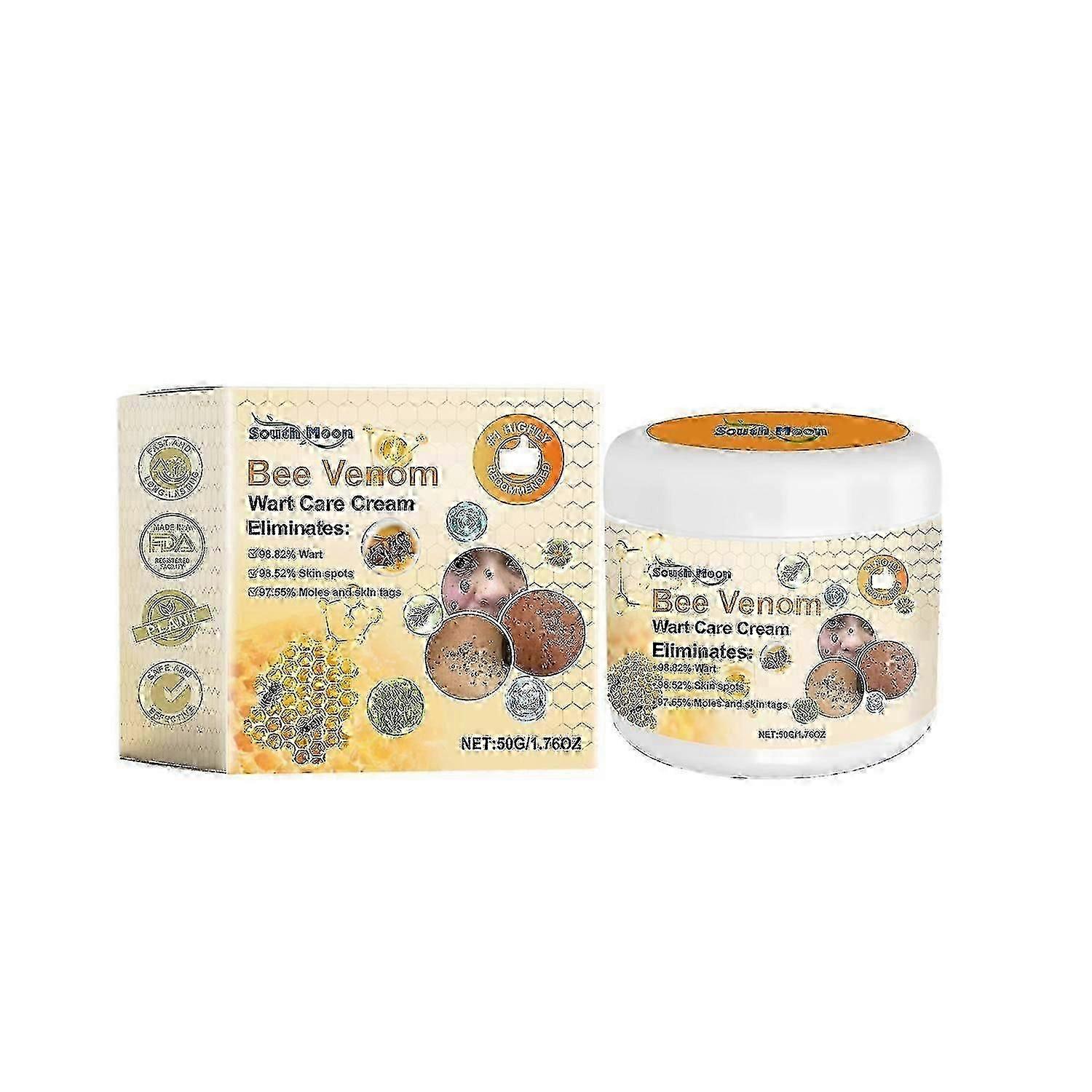 La crème au venin d’abeille de la lune du Sud nettoie en douceur les taches cutanées, hydrate et restaure la crème de soin de la peau