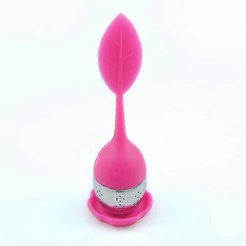 Loose Leaf Tea Infuser Silicone Handle Stainless 2pcs-pink
