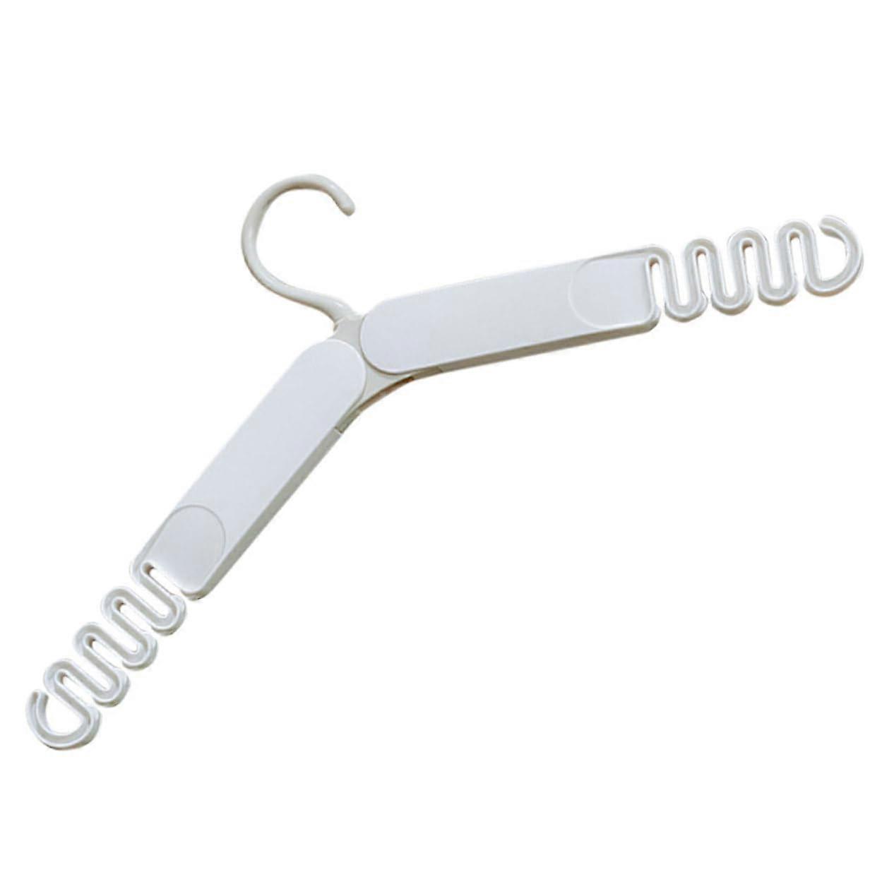 Travel Clothes Hangers for Wardrobe Sturdy Clothes Hangers Made of Plastic SpaceSaving Foldable Hangers Elegant Hangers for Home Lightgrey