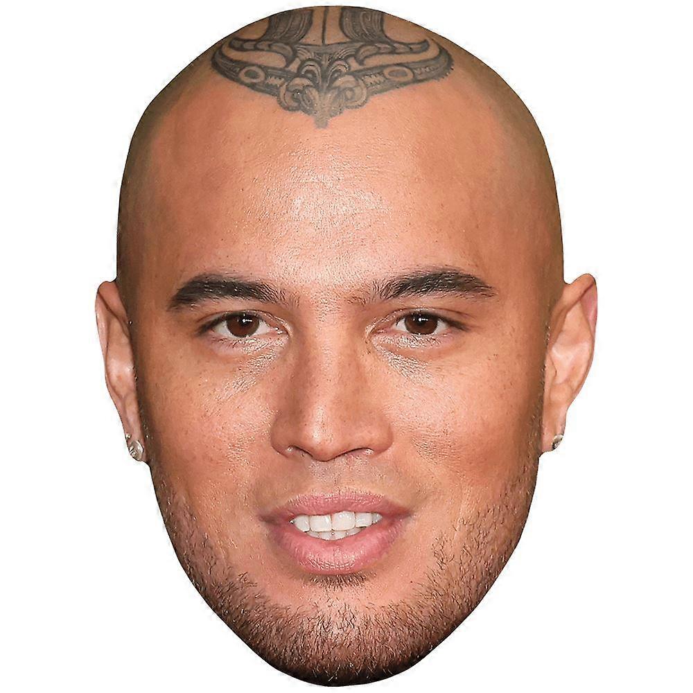 Stan Walker (leende) kändismask, platt kort ansikte