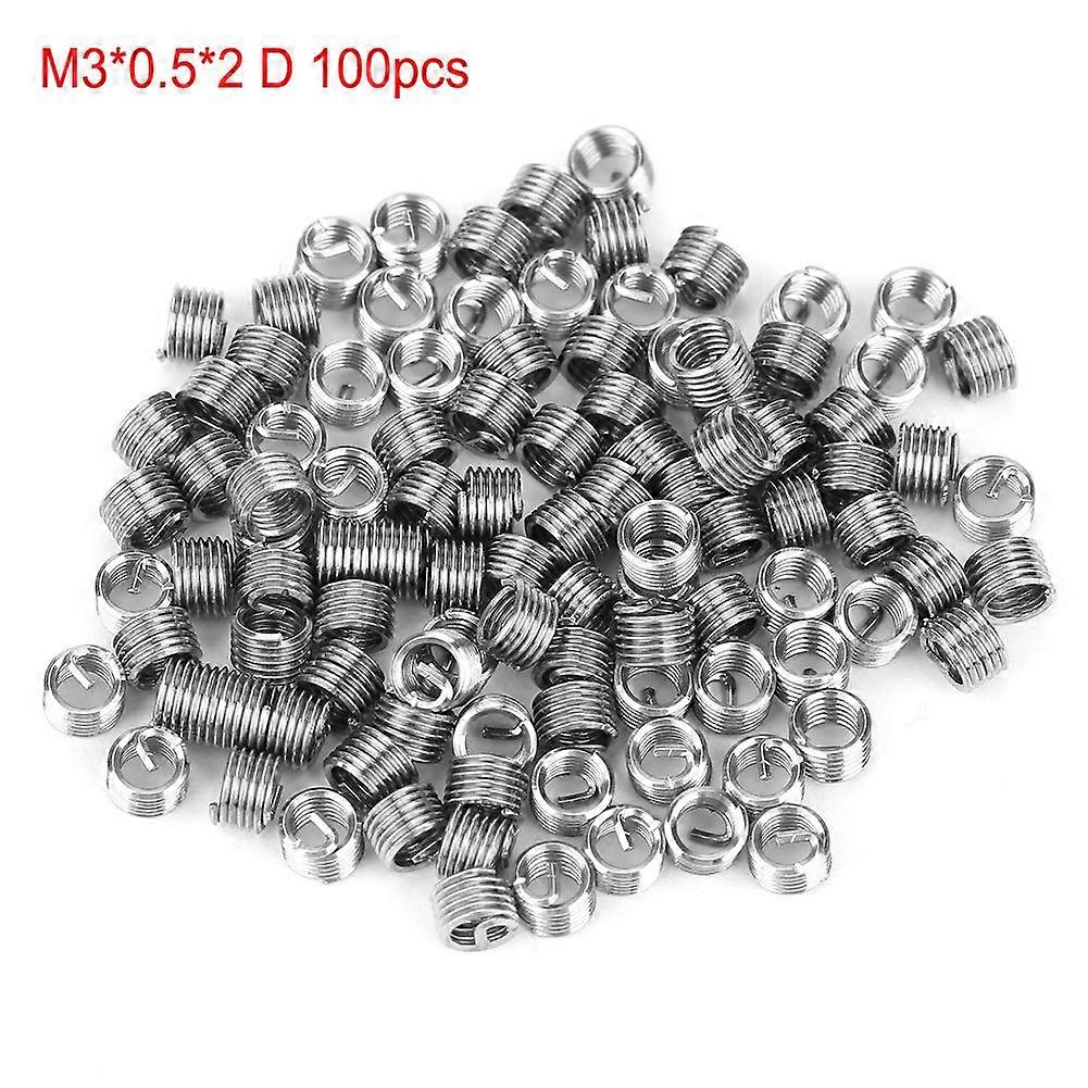 High quality  100pcs M3 series wire thread inserts (M3*0.5*2D)
