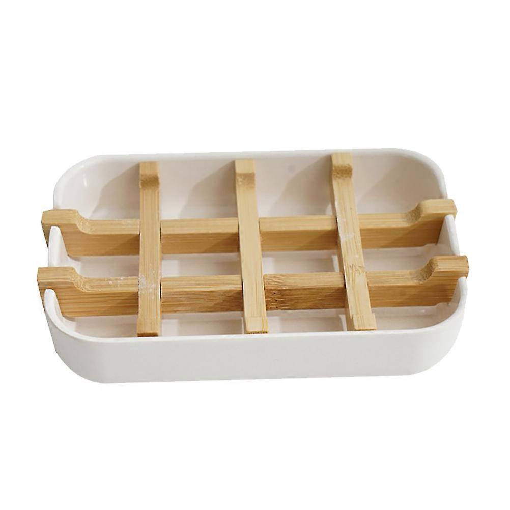 Bathroom bamboo fiber soap dish