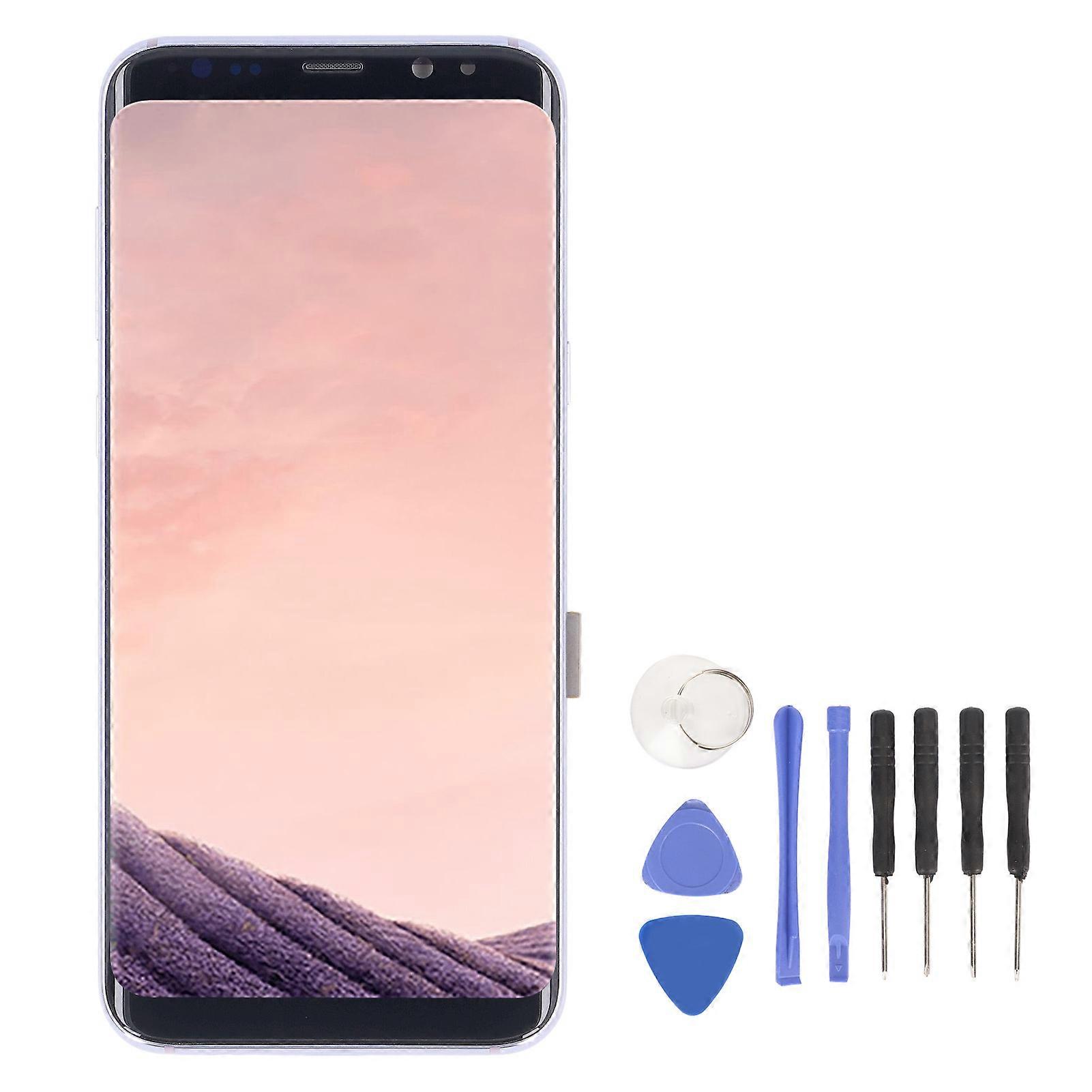 Galaxy S8 Plus Screen Replacement Kit with Frame and Tools - 6.2" AMOLED Grey