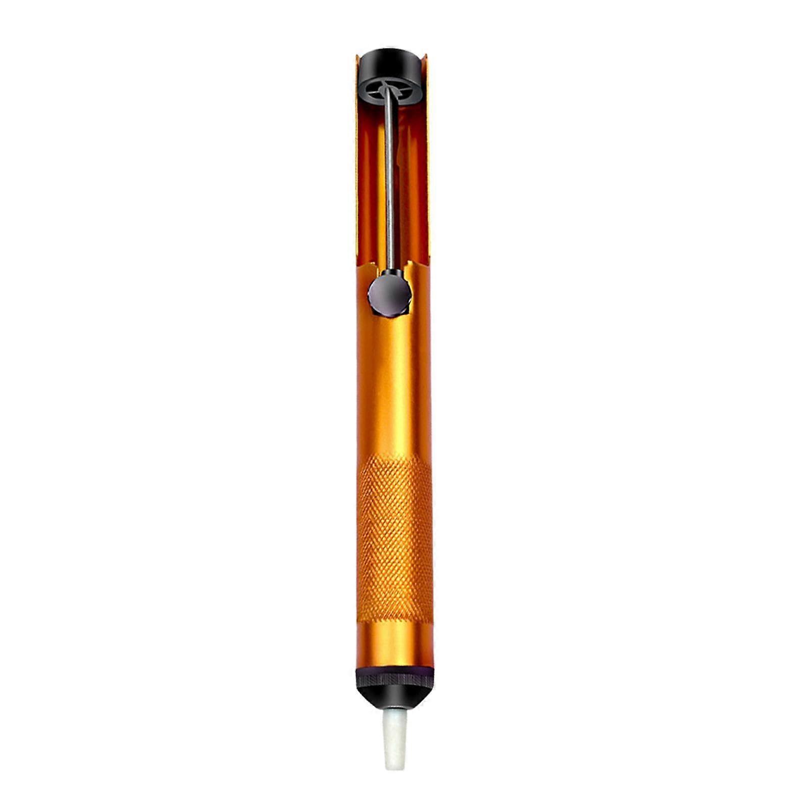 Manual Desoldering Pump Solder Removal Tool Aluminum Alloy Non-Slip Handle Lightweight Heat-Resistant Nozzle 18.6 x 2cm