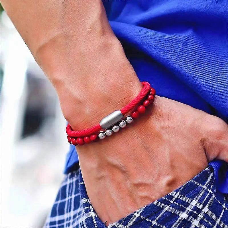 Mens Bracelet Lucky Red Thread Magnet Bracelets