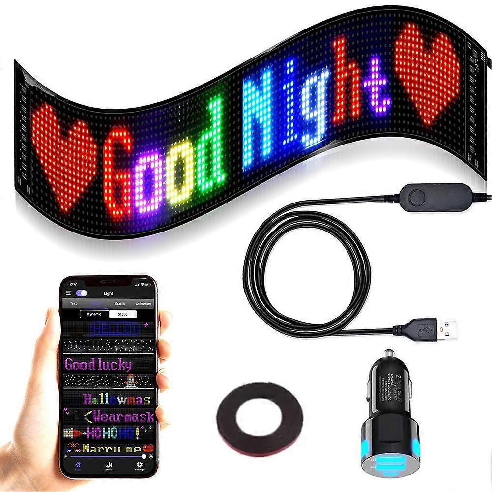 1632 7*17cm(A)$Cross-border foreign trade ultra-thin flexible usb car-mounted LED advertising screen electronic soft screen led car sign display