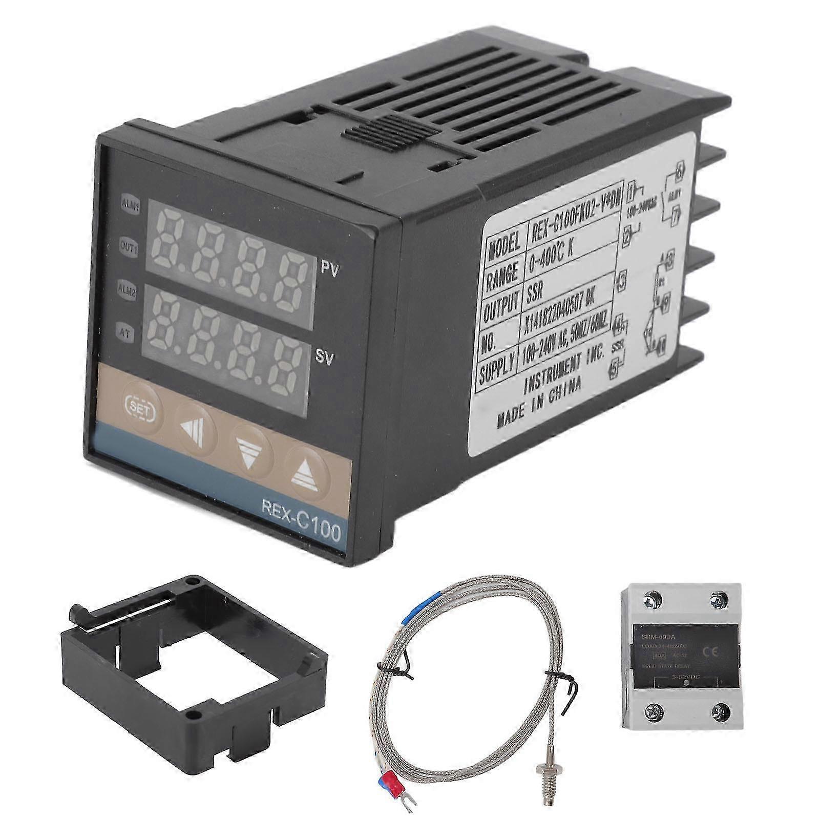 Thermostat Temperature Controller with K Thermocouple Relay 0 to 400 Degree Celsius 100 to 240V