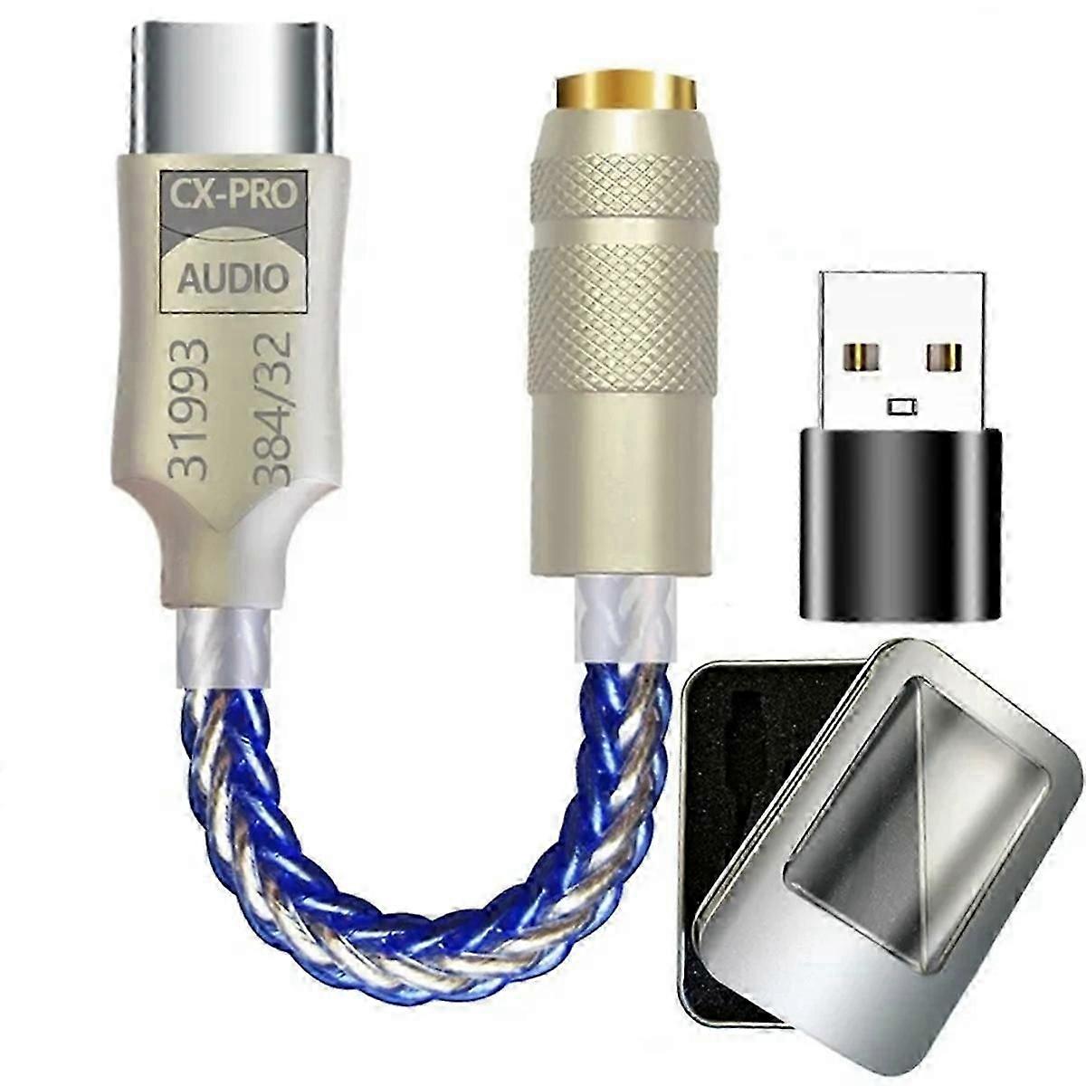 CX31993 HiFi DAC Type C To 3.5mm Headphone Amplifier Audio Decoder A