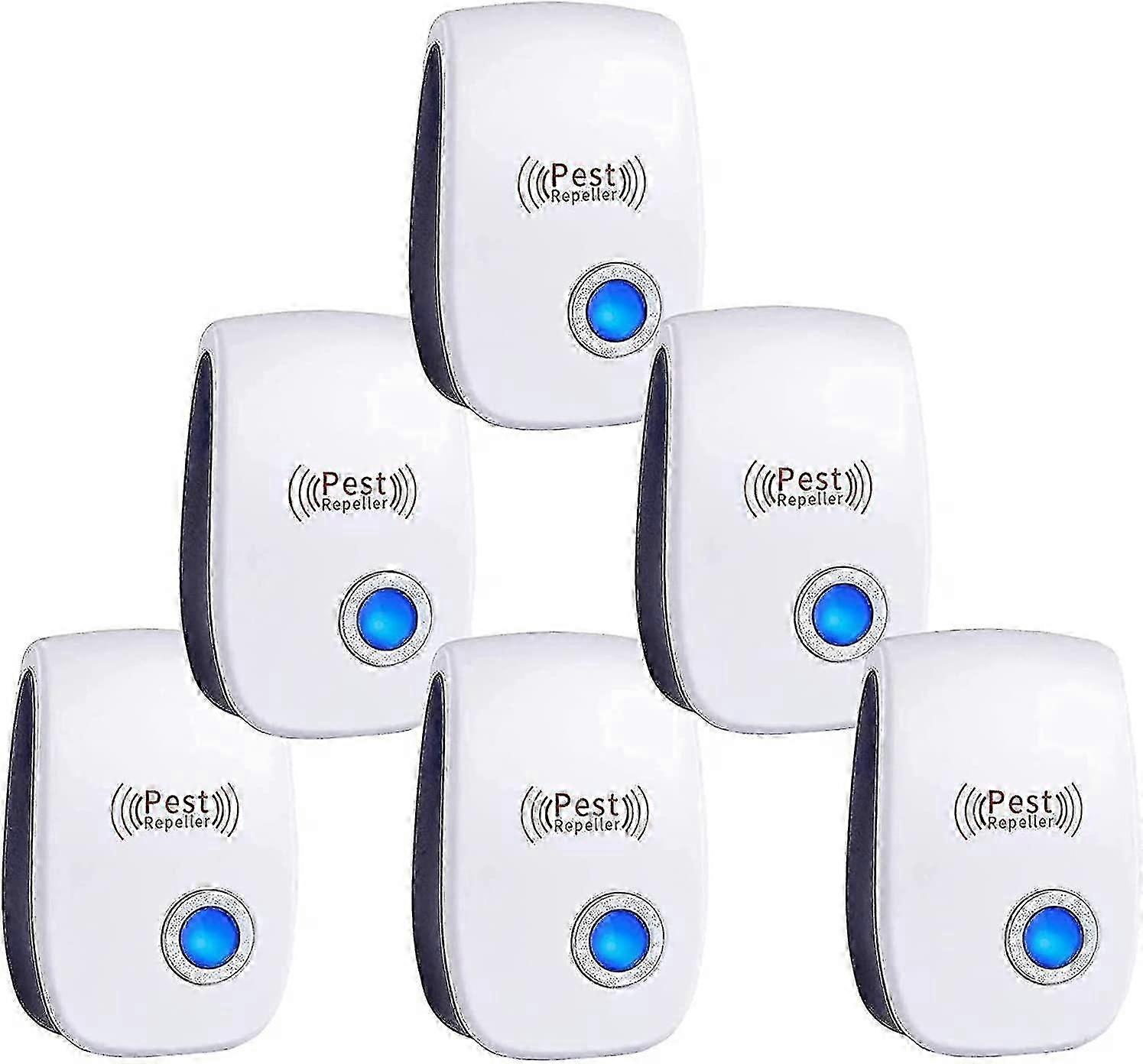 6 Pack Ultrasonic Pest Repeller - Electronic Mouse & Insect Control for Home