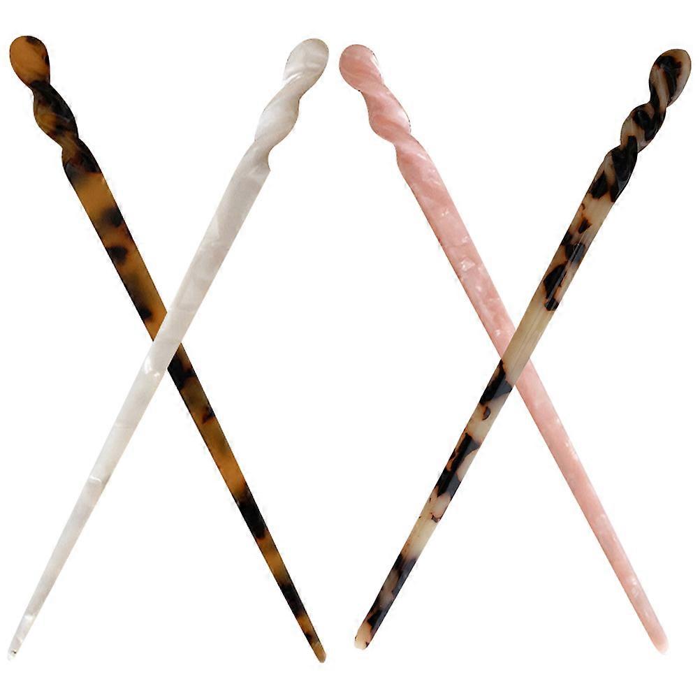 אביזרי שיער וינטג' עם מקלות אכילה עמידים של יריעות חומצה אצטית לקישוט מגוון