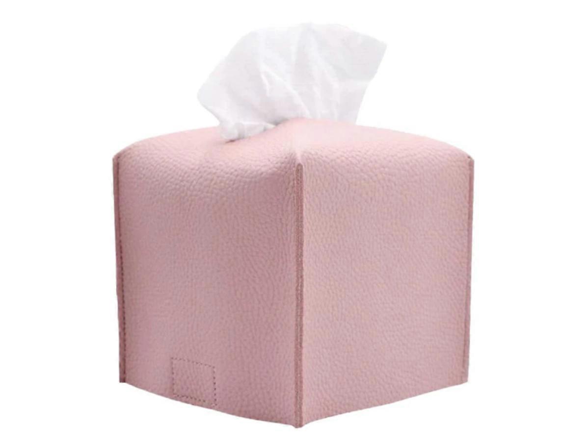 Square Decorative PU Leather Tissue Box Holder Tissue Box Cover