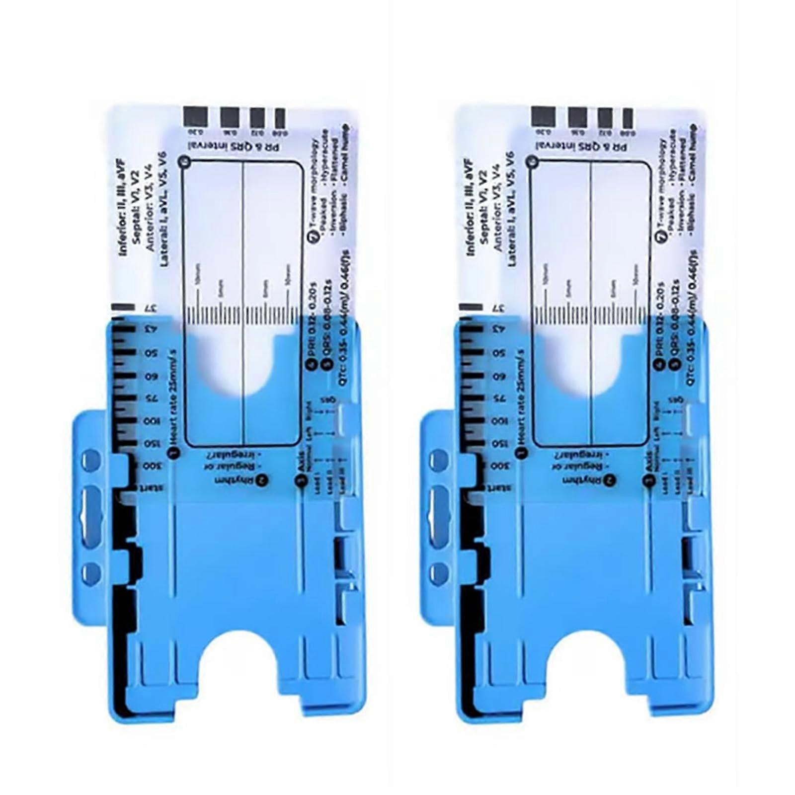 Electrocardiogram 7 Level Ruler Card Tool Suitable for Cardiologist, Nurse and Student, Accurate Heart