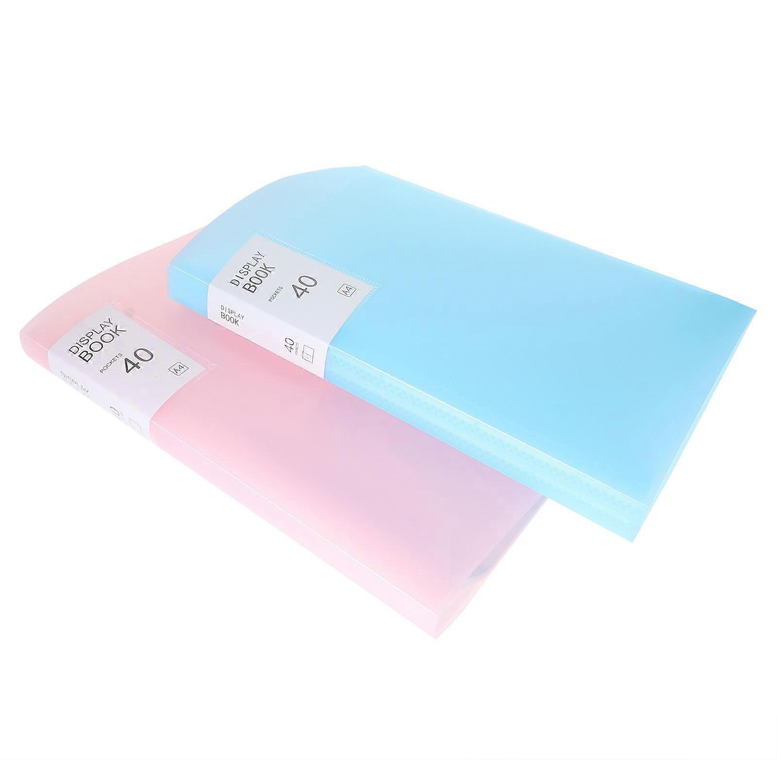 File Organizer Plastic File Folder Office Supplies Document Storage Assorted Color 2Pcs