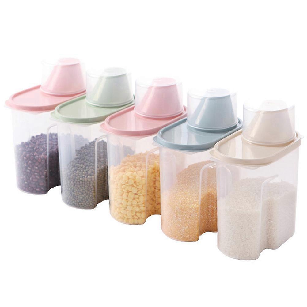 Storage Containers Kitchen Pantry PP Material Sealed Cereal Storage Container Small Size Green 1Set