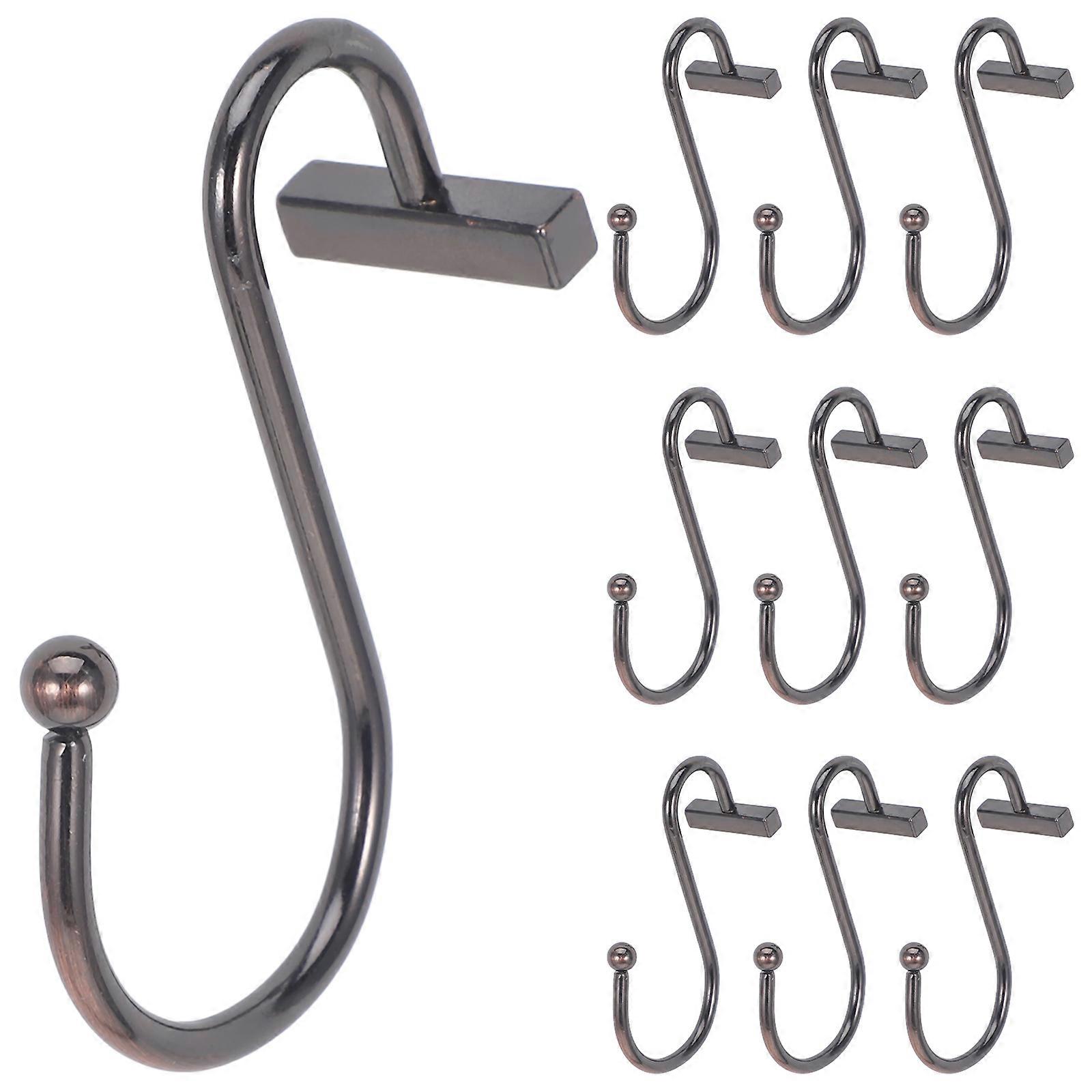 12PCS Sturdy Shower Curtain Hooks Replacement Hangers for Bathroom Compatible with Shower Curtain Rails Elegant Design for Various Styles