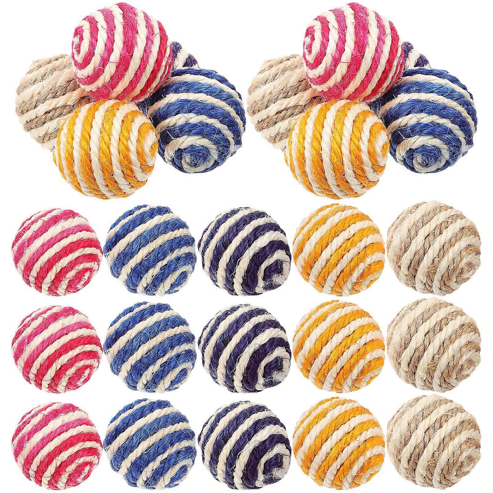 Colorful Cat Balls Set – 35pcs Interactive Chew & Scratch Toys for Indoor Cats – Random Colors