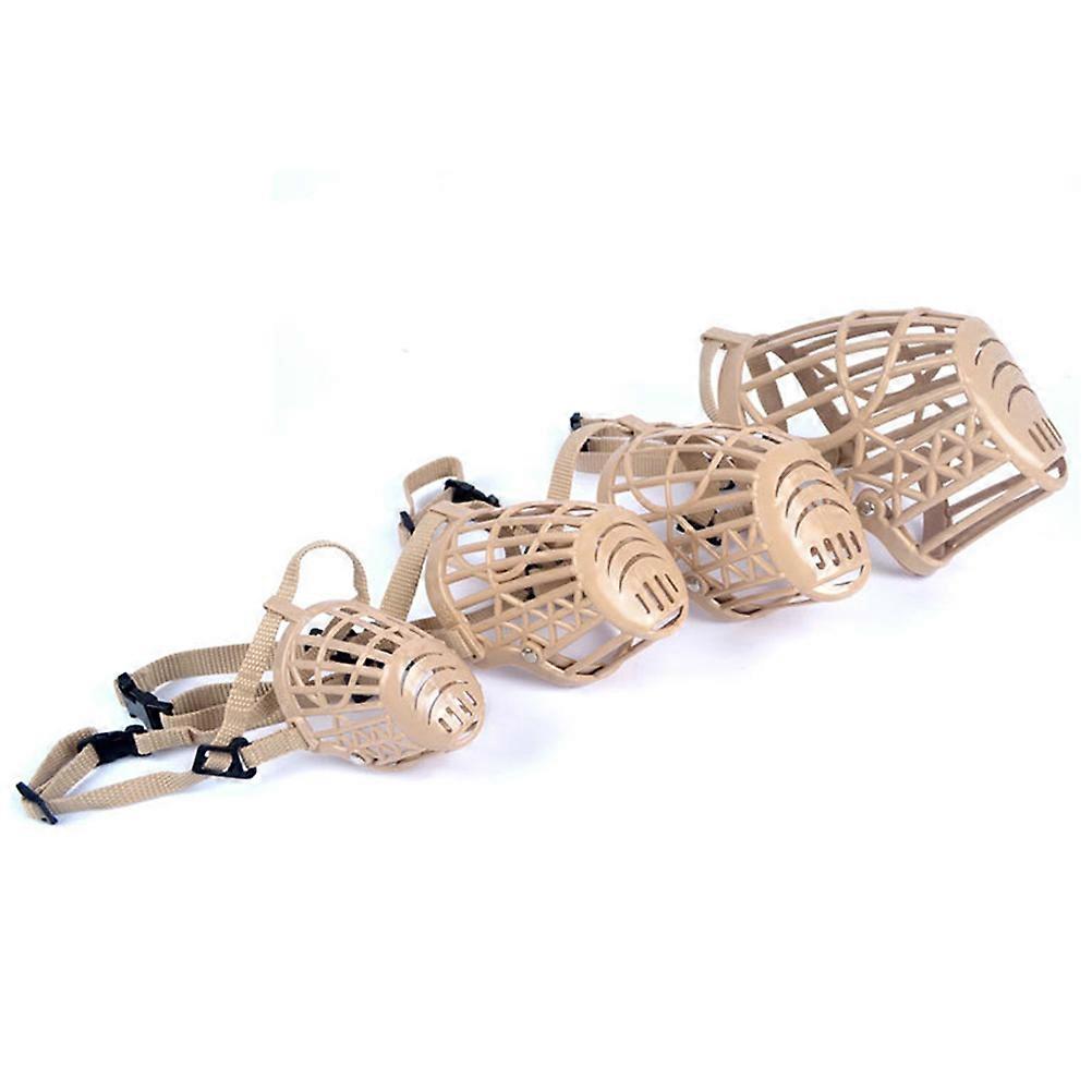 Adjustable Dog Muzzle For Biting And Barking Control Pet Dog Training Muzzle Leather Material Size S 1Pack