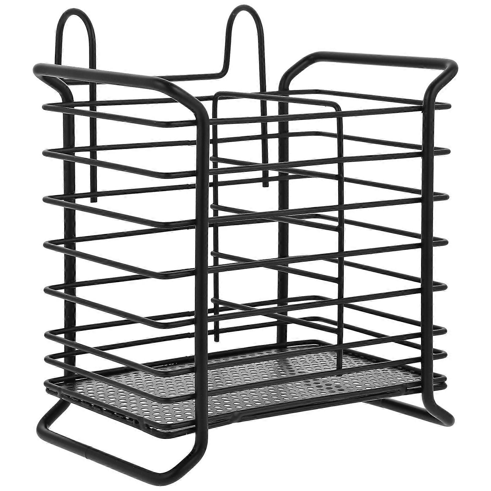Kitchen Cutlery Rack Iron Chopsticks Holder Hanging Drying Basket 15.2*14.5*19cm For Use 1Pack