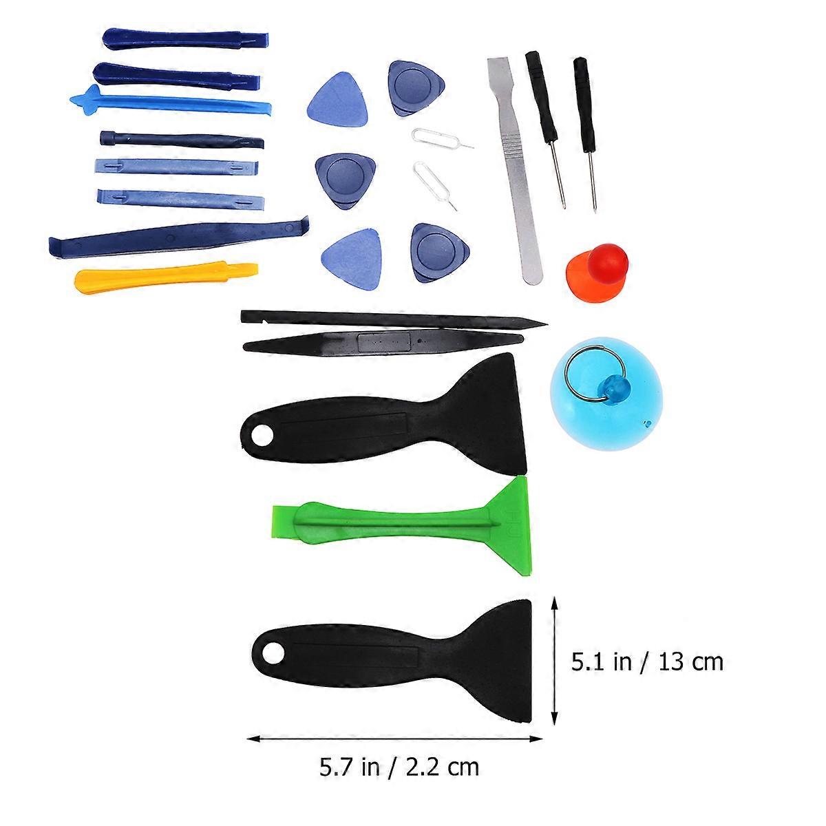 Repair Tools Set Phone Screen Opening Tool Set Laptop Disassembling Assorted Color Steel 13.5 x 6 x 0.3 cm 25Pcs