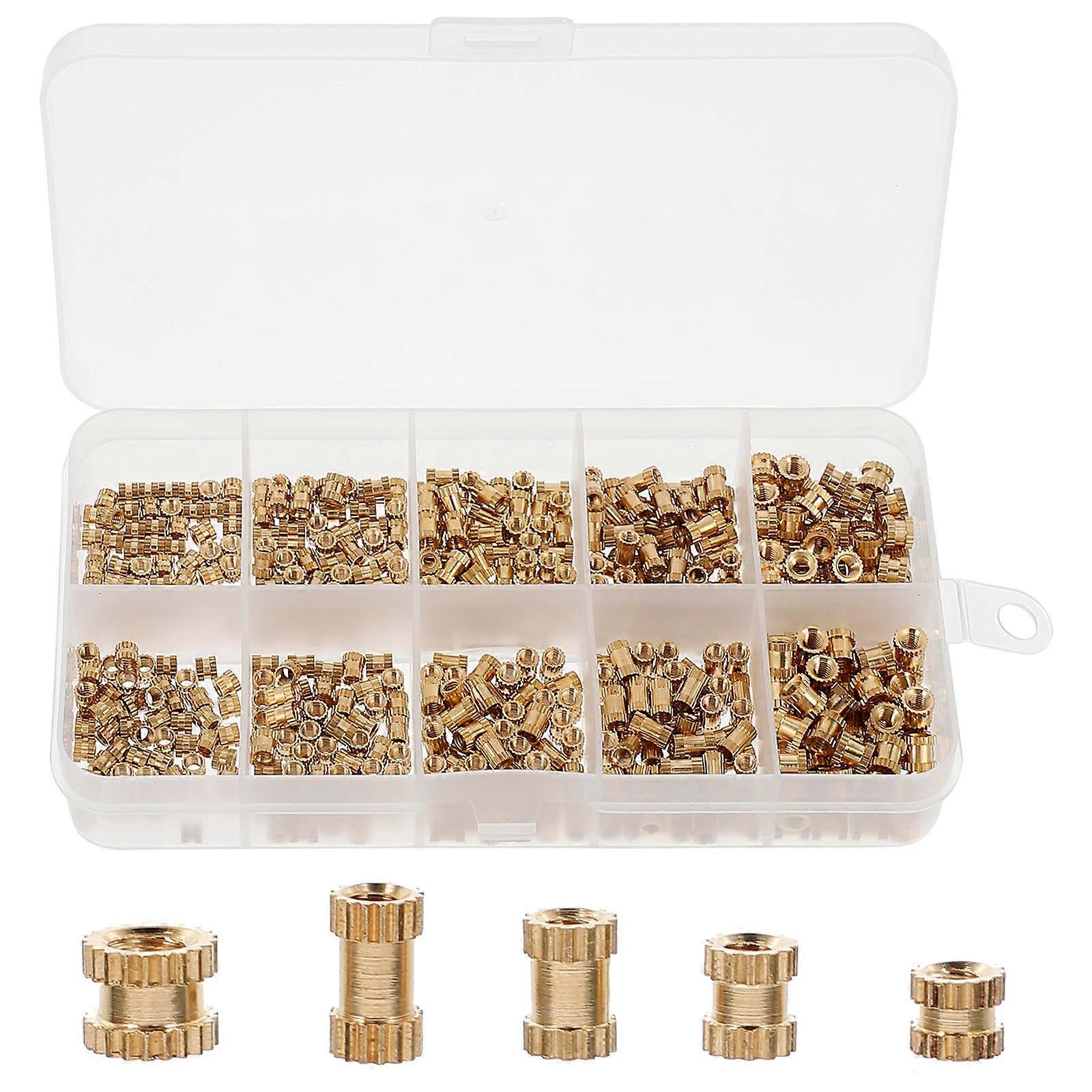 Threaded Inserts Screw Nuts for Wood Furniture Connecting Wide Application 500Pack