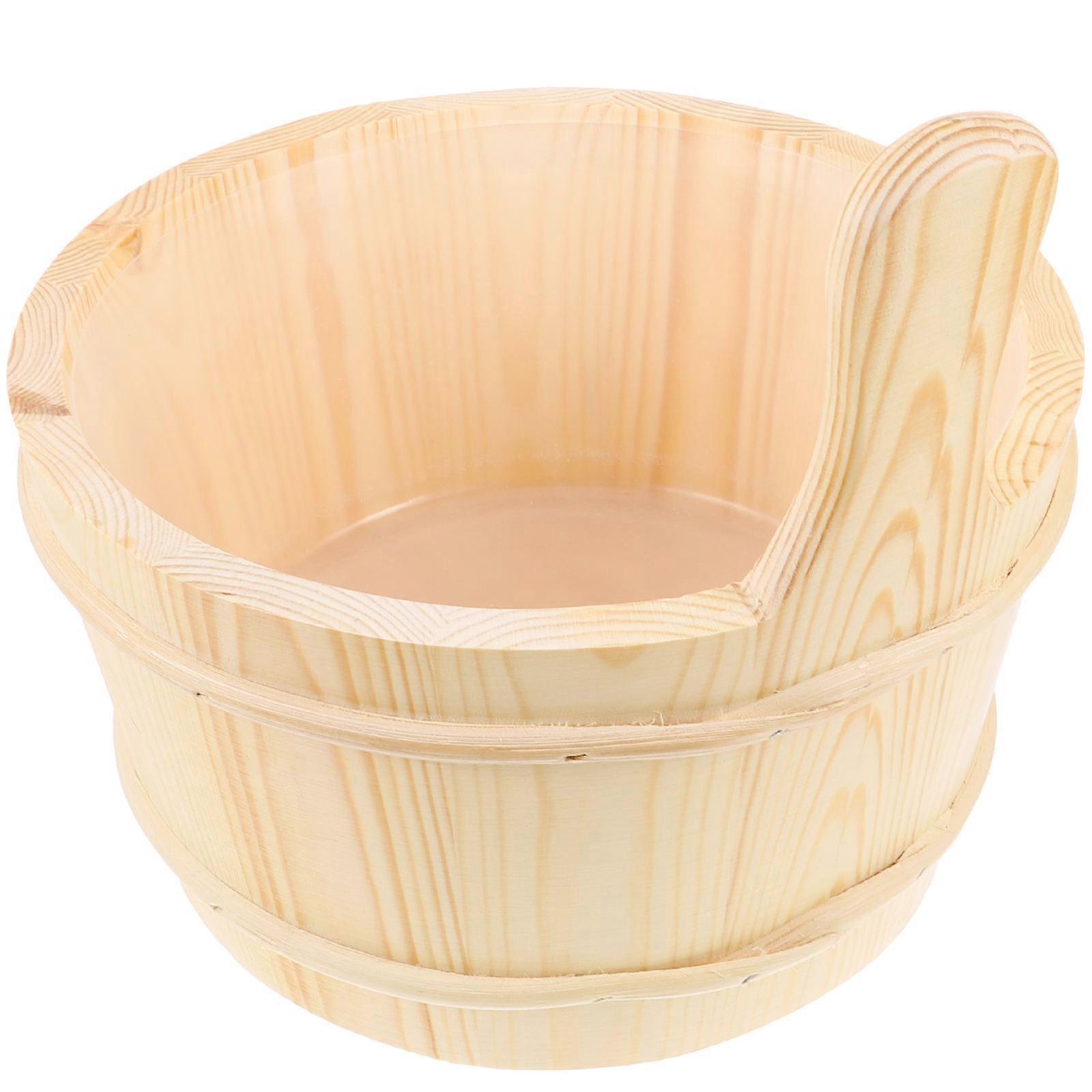 Sauna Bucket Kit Wooden Barrel For Sauna Use Light Yellow 26.50X26.50X26.00CM Storage 1Pcs