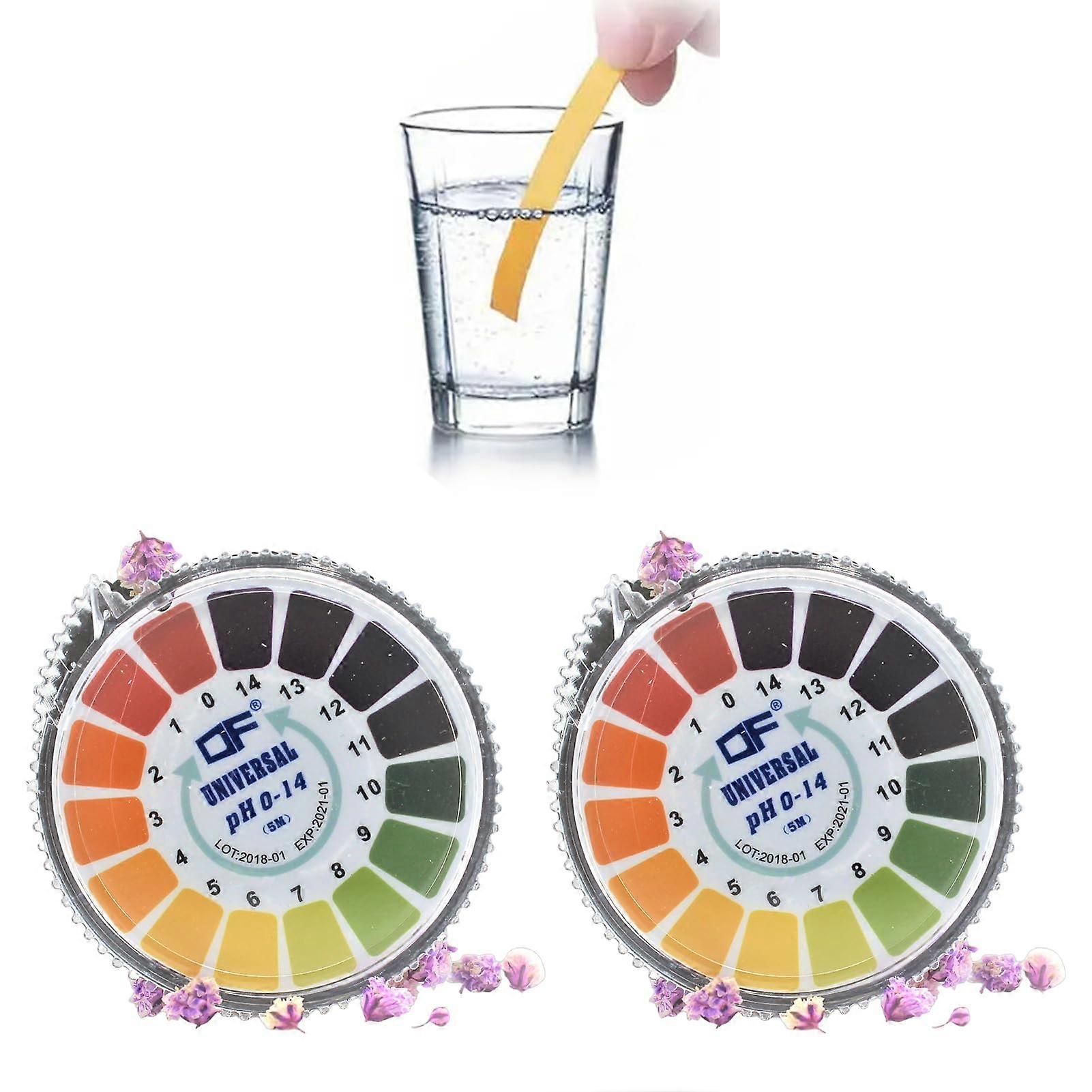 pH Test Strips 5 m/Roll, Measuring Range 014 for Water, Soil, Body