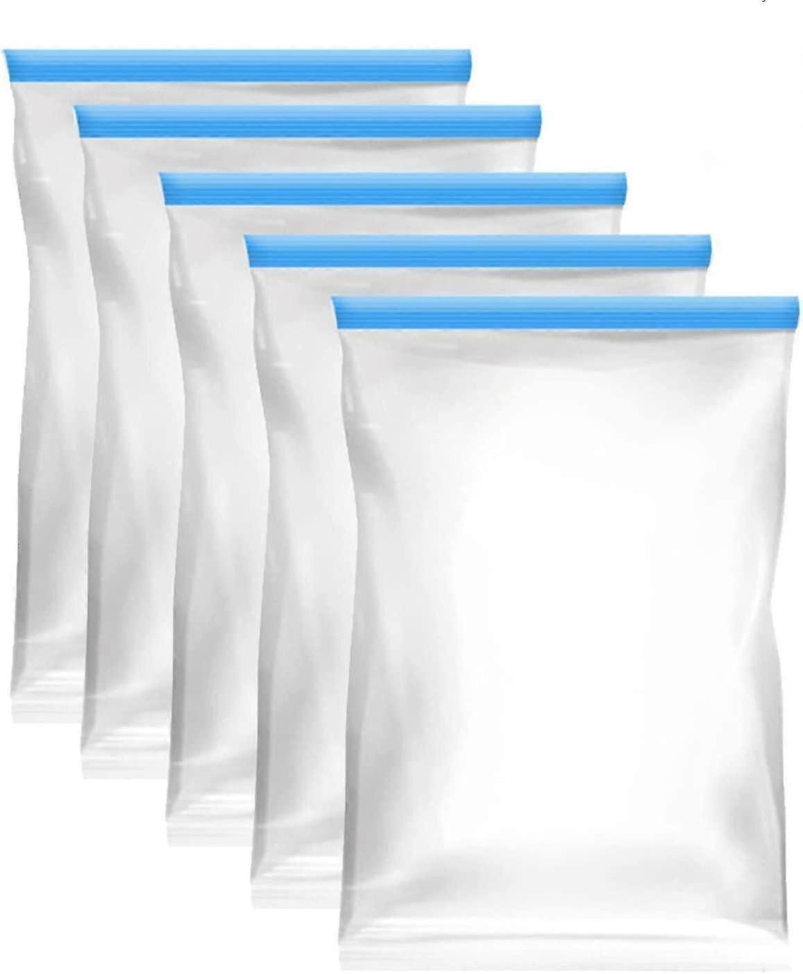 5 stk kompresjonsposer for reiseplassbesparende poser gjenbrukbare vakuumforseglede poser, 50*70cm--