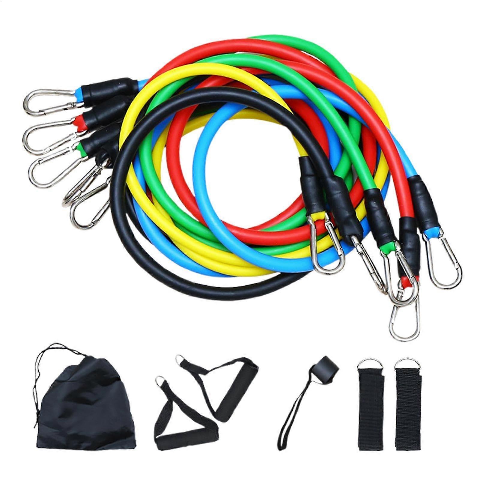 Exercise bands, resistance bands Training Tool Set of 11, heavy bands with handles