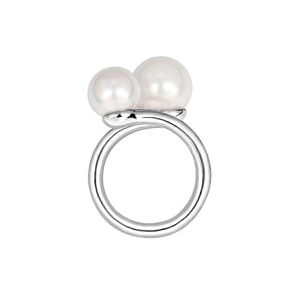 Scarf Rings And Clips White Pearl Scarf Buckle For Women Elegant Dinner Simple Design Round Ring Alloy Clothes Decoration 1Set