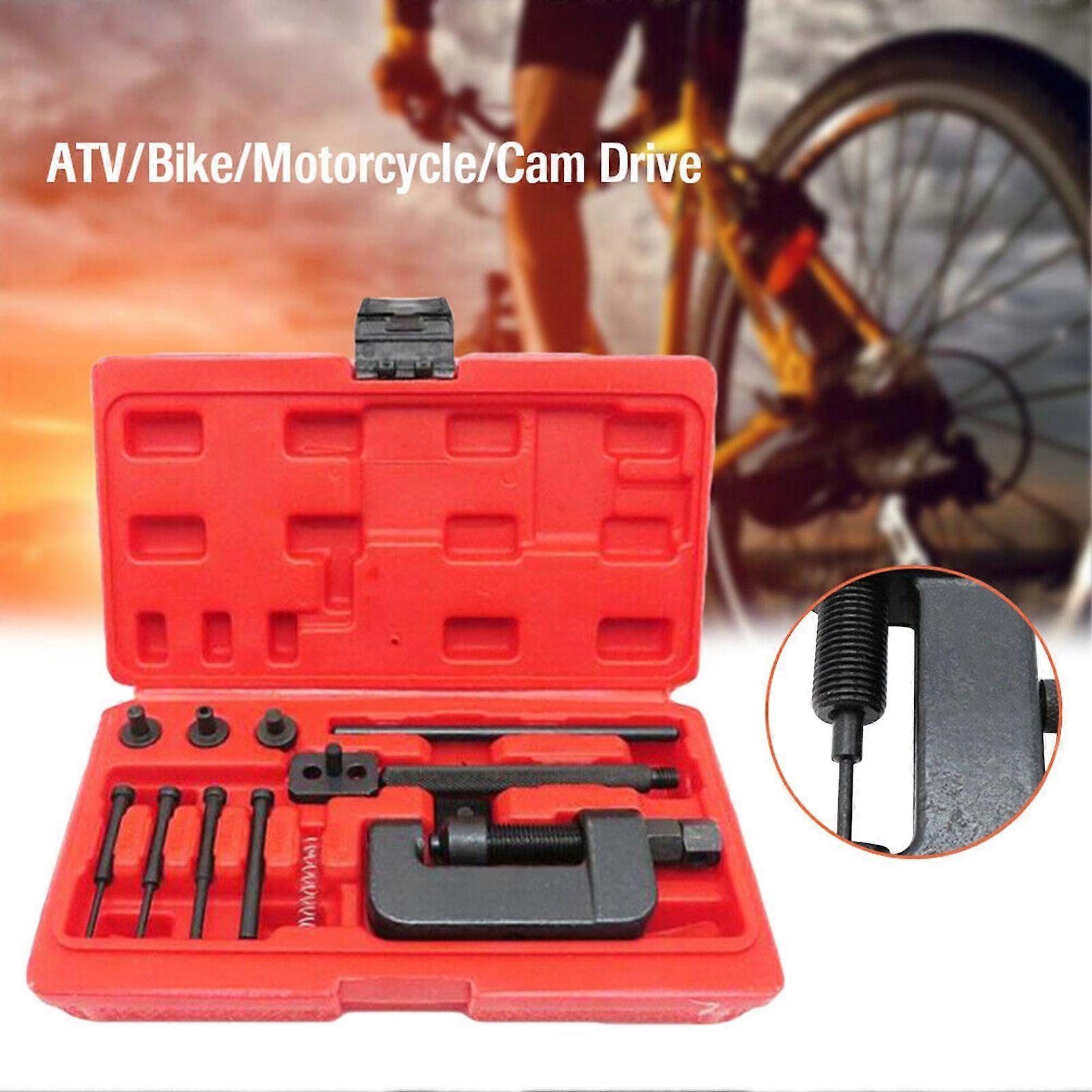 Chain Breaker Set with Carrying Case Chain Cutter and Riveter for Motorcycle Bike ATV MK09166