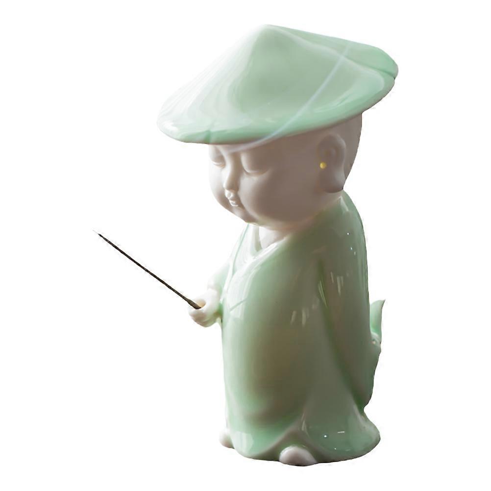Aromatherapy Holder Aromatherapy Buddhist Monk Incense Stick Burner Holder Sturdy Construction Families 8.00X8.00X13.20cm/3.14X3.14X5.19in 1Pack