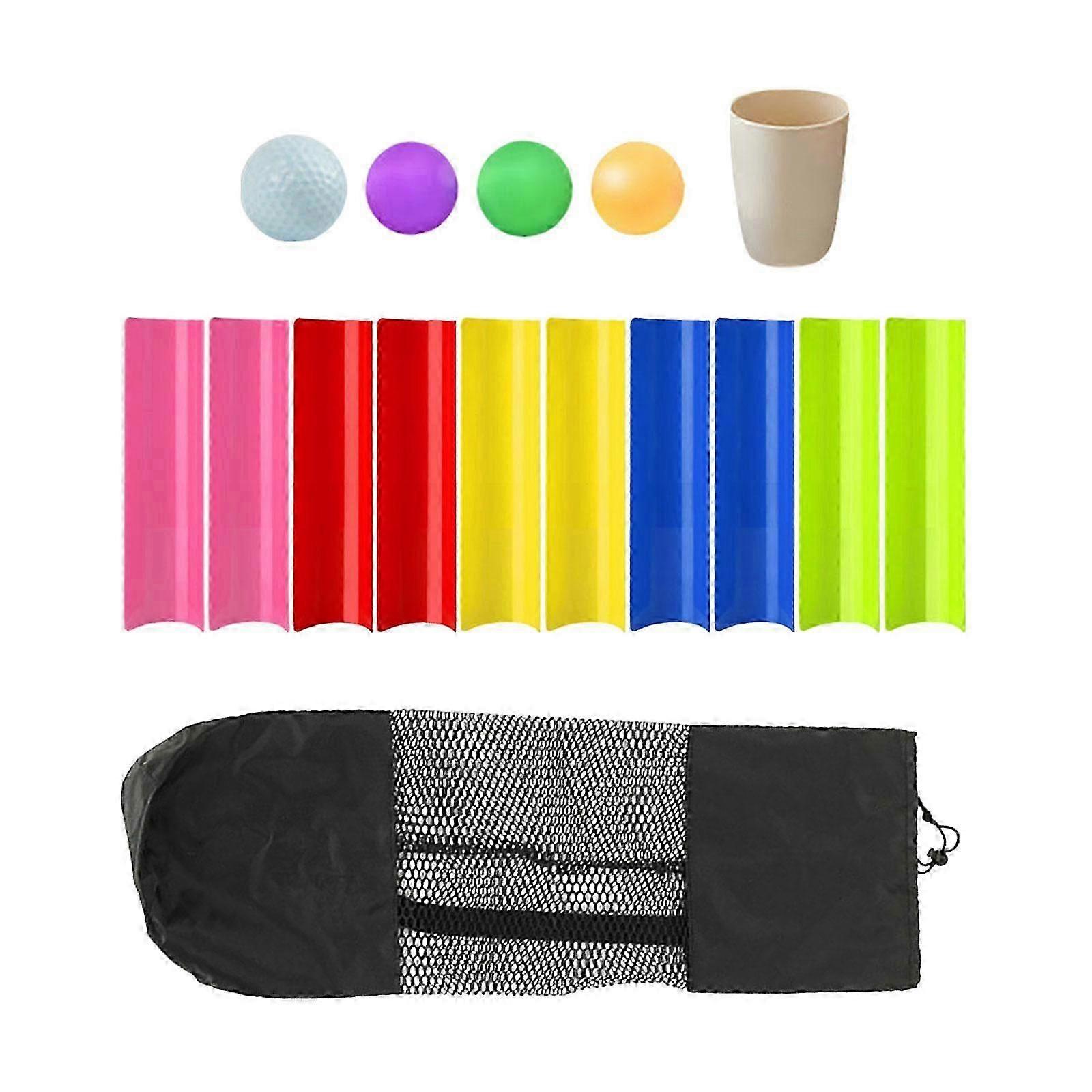 Pipeline Team Building Game Pipe Challenge Group Learning Exercise Activities with Storage Bag Golf Balls for Kid Indoor Work