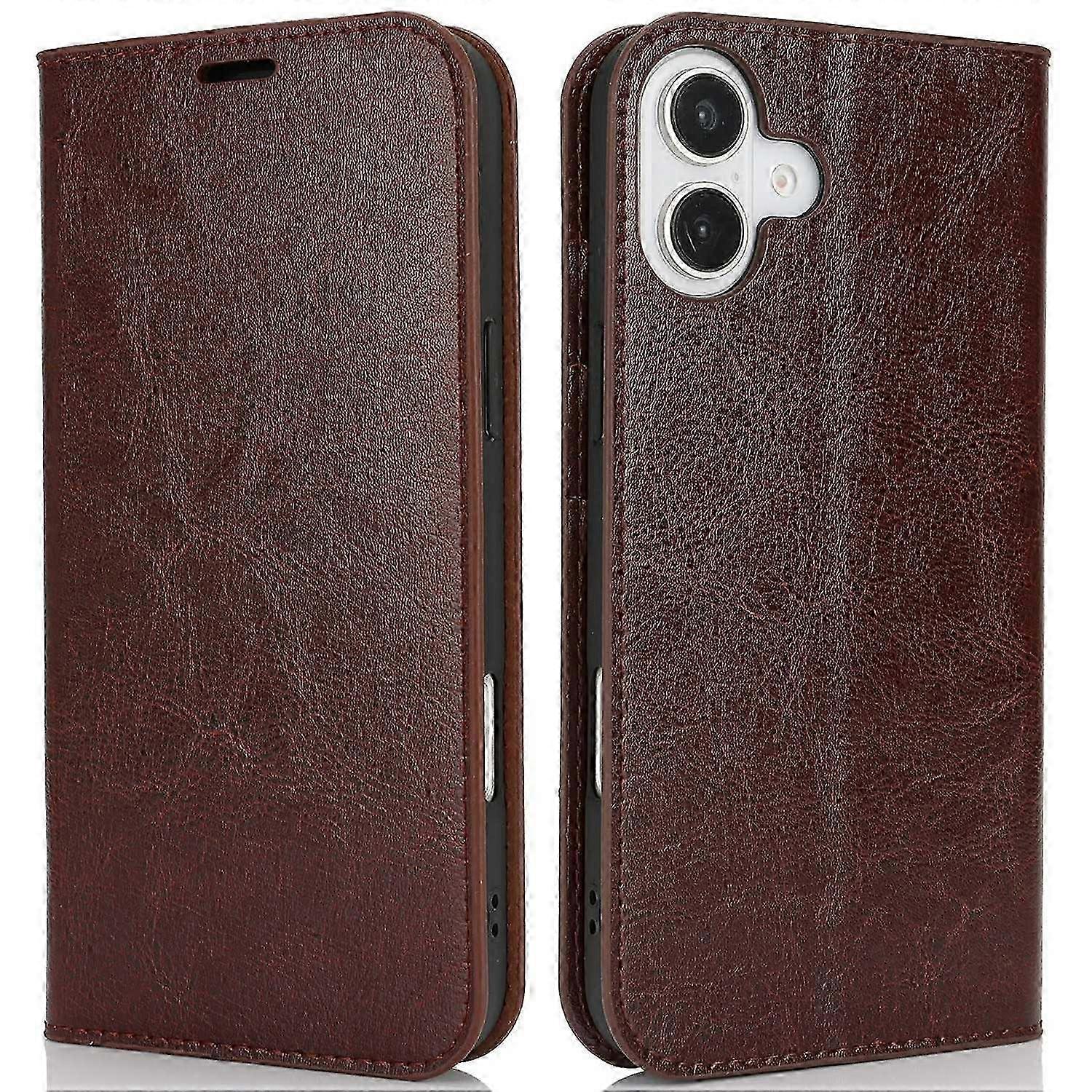 Wallet Phone Cover with Crazy Horse Texture Split Leather for Compatible Device