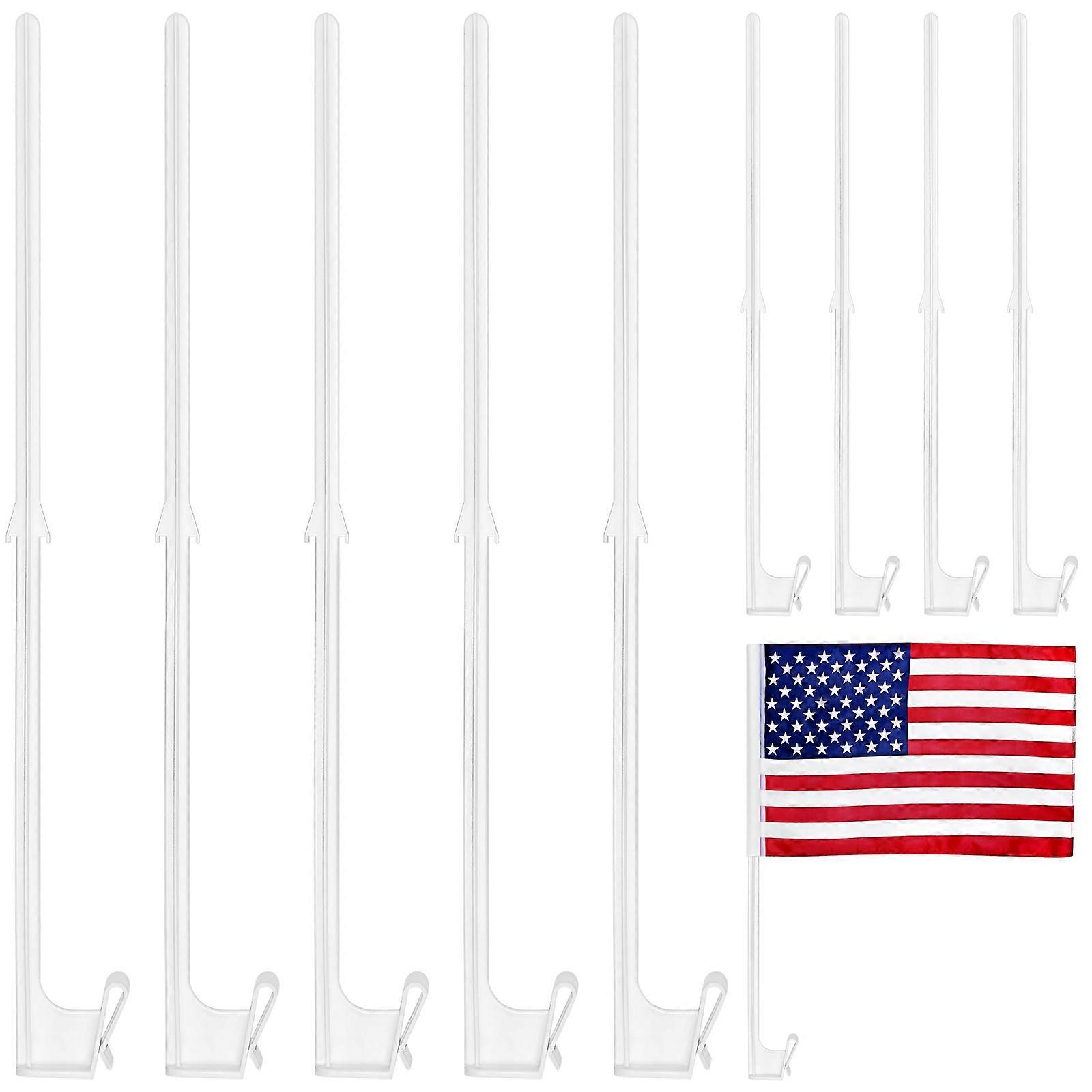 Car Window Flagpoles Stable Fixation Vehicle Use 10Pcs