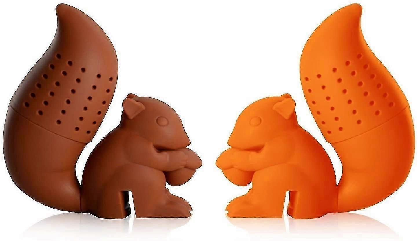 Charming Squirrel Silicone Tea Strainer Gift Set