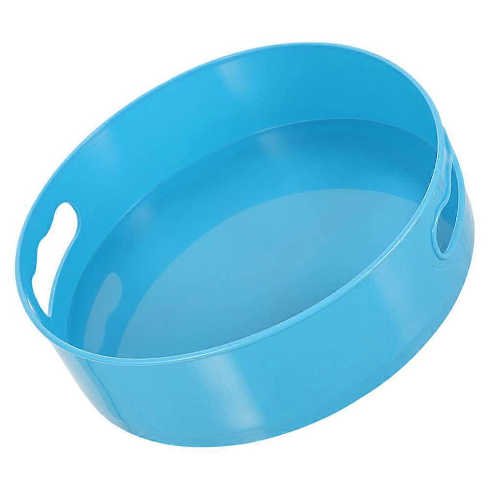 Seasoning Rack Organizer Rotating Turntable Organizer Blue 23.00X23.00X6.50CM Rotating 1Set
