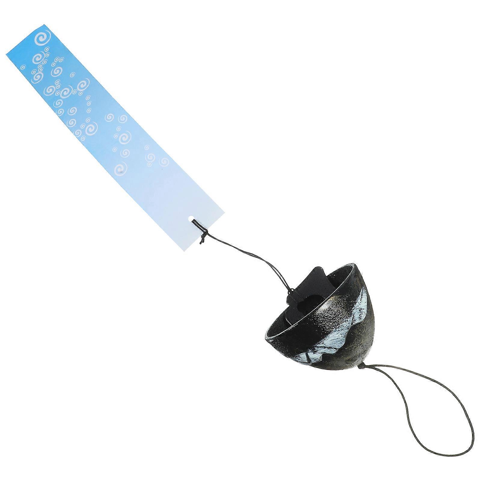 Craft Bells Rustic Metal Hanging Bell for Home Decoration Mountain Shape Interactive Plaything Iron 2.6X2.6X16.9in 1Pcs