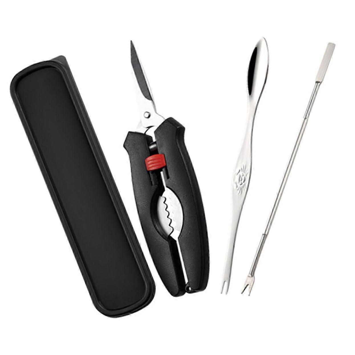 Food Tool Set for Seafood with Crab Opener, Storage Box, and Practical Utensils for Lobster and Oysters