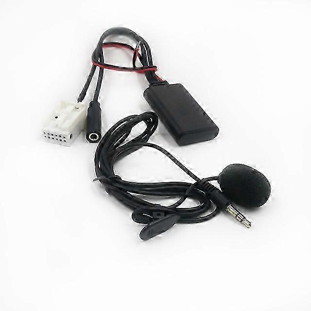 Bluetooth Audio Adapter with 12Pin Connector and Microphone for Peugeot RD4 Radio Model