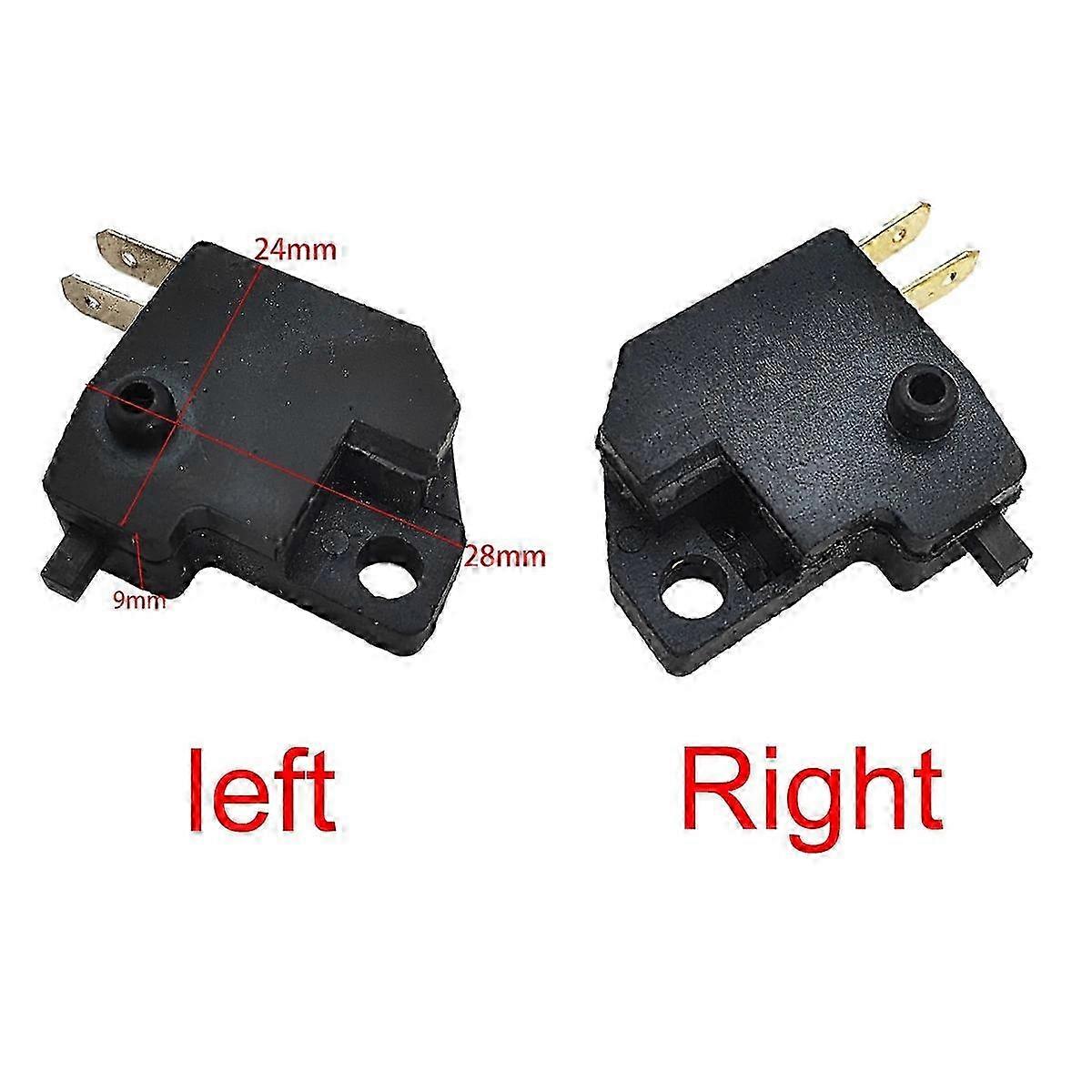 Front Brake Light Switch for Motorcycles, Universal Black Accessory Compatible with Certain Brands, Most Models