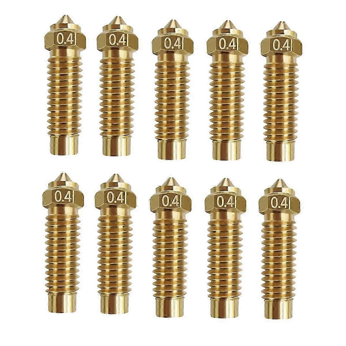 Nozzles Kit for 3D Printers, 10PCS 0.4mm Brass Nozzles Set for Compatible Models