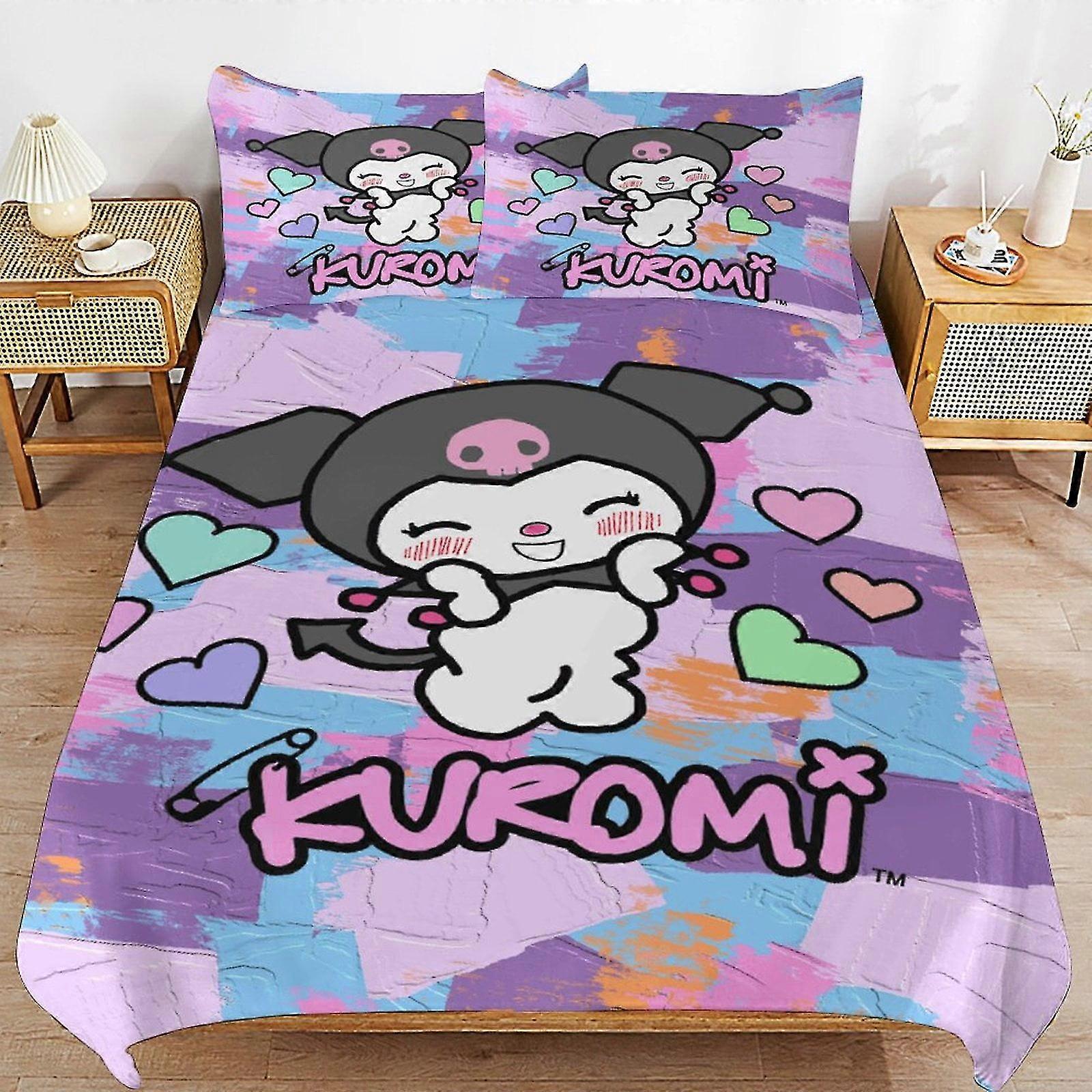 Microfiber Bedding Sets with 3D Print, Lightweight 3 Piece Comforter Set, 1 Duvet Cover and 2 Pillow Shams for Kids
