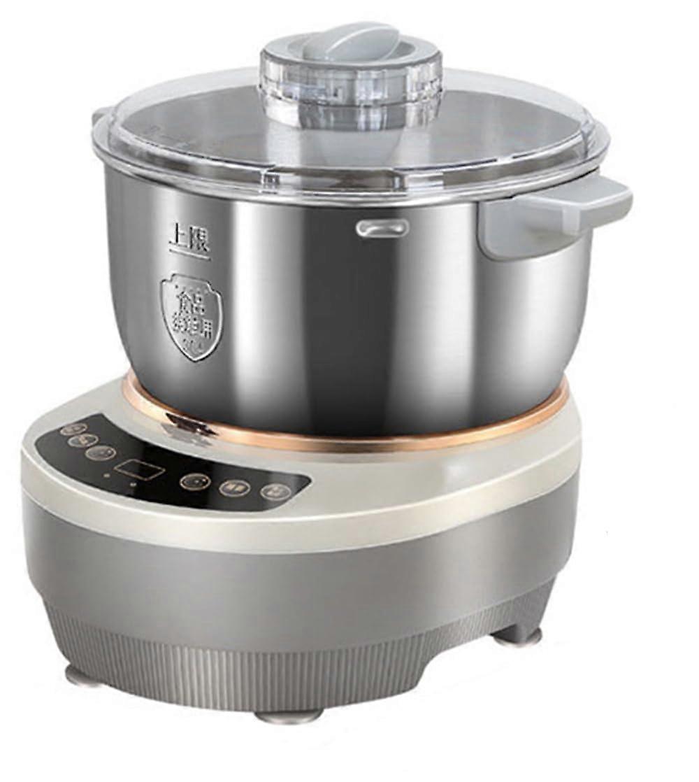 5liter mixer with fermentation – stainless steel dough kneader with timing – 7L Gray