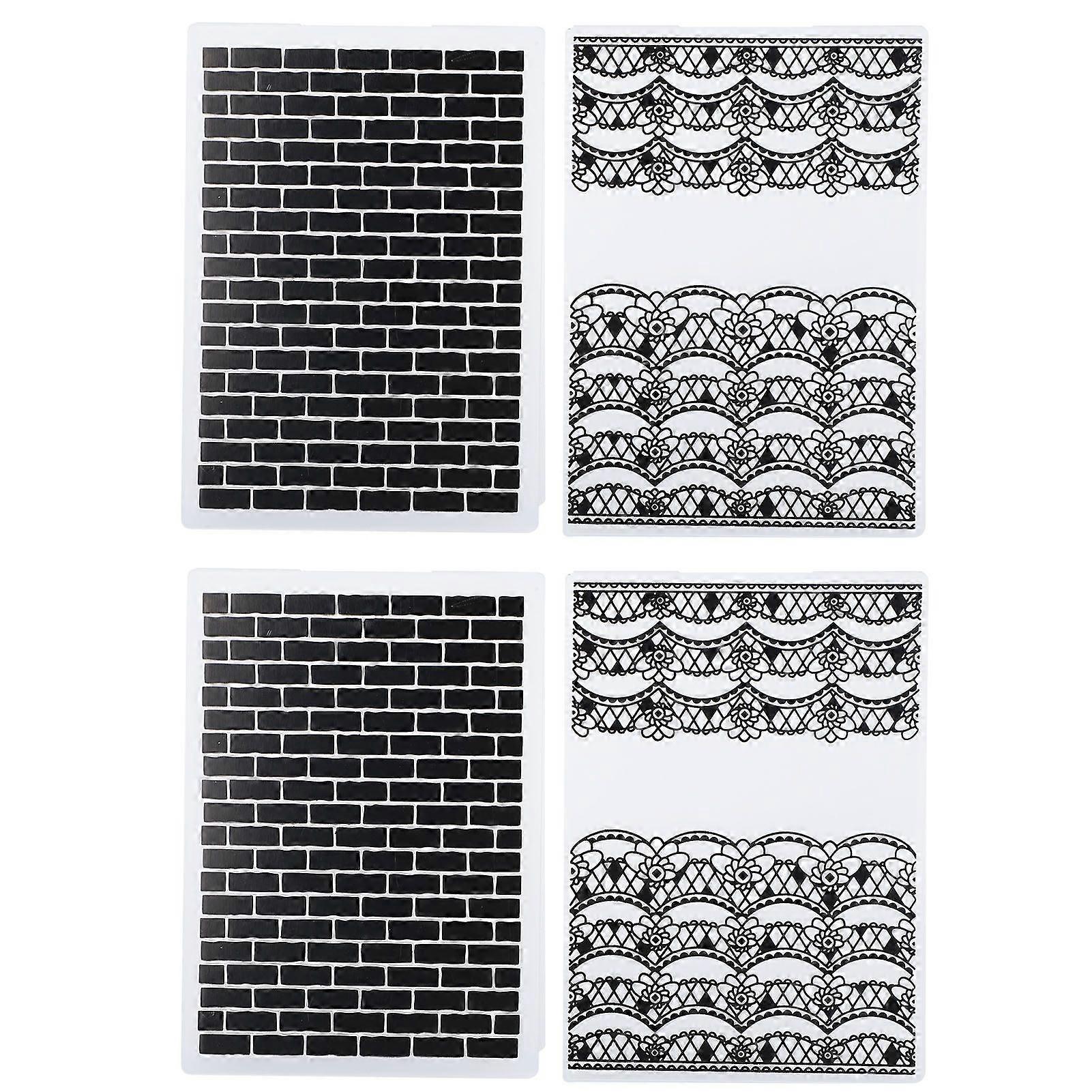 2025 Latest Model  4Pcs Plastic Embossing Folders DIY Card Making Scrapbooking