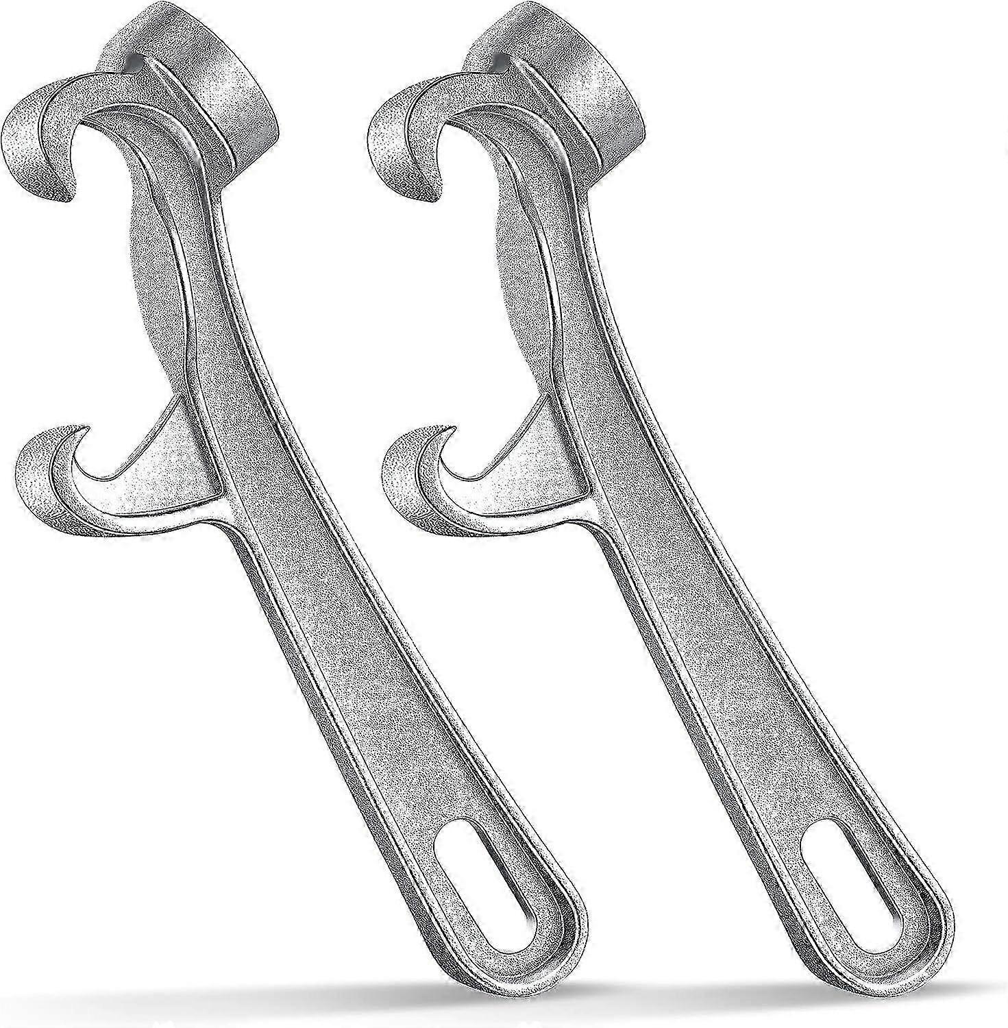 2pcs Aluminum Bucket Lid Wrench - 5-Gallon Bottle Opener (Silver)