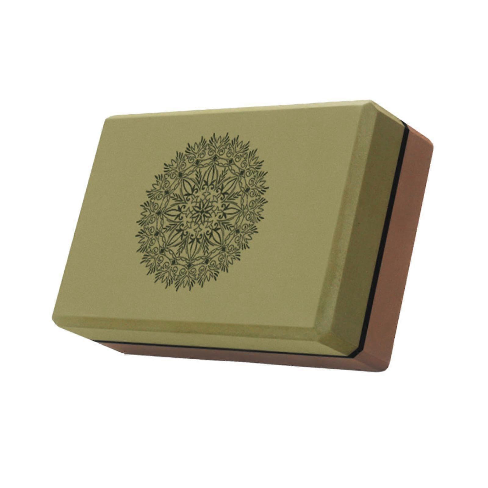 ヨガブロックヨガサポート屋内スポーツフィットネスストレッチ引き締めボディービル瞑想グリーンとコーヒーのための多機能サポートヨガブリック