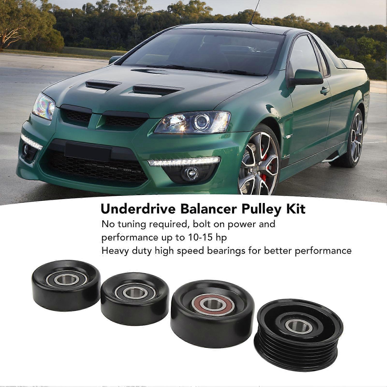 25% Underdrive ncer Pulley Belts Kit Heavy Duty Harmonic ncer Set for Commodore VT VX VY VZ V8 HSV