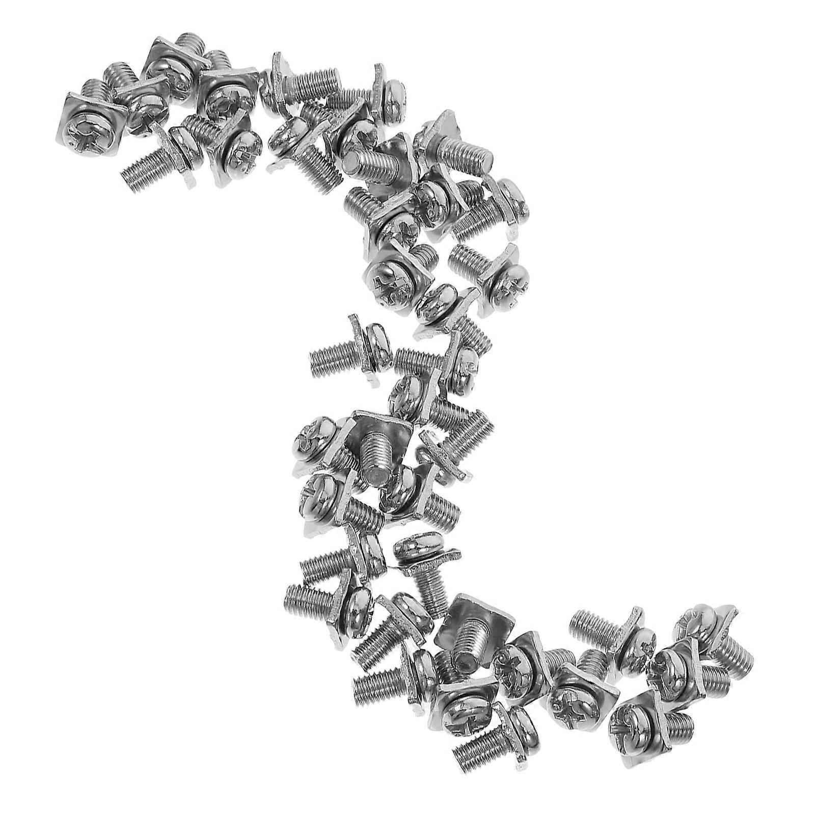 Square Pad Screws Terminal Block Screws for Fastening Switches 40Set